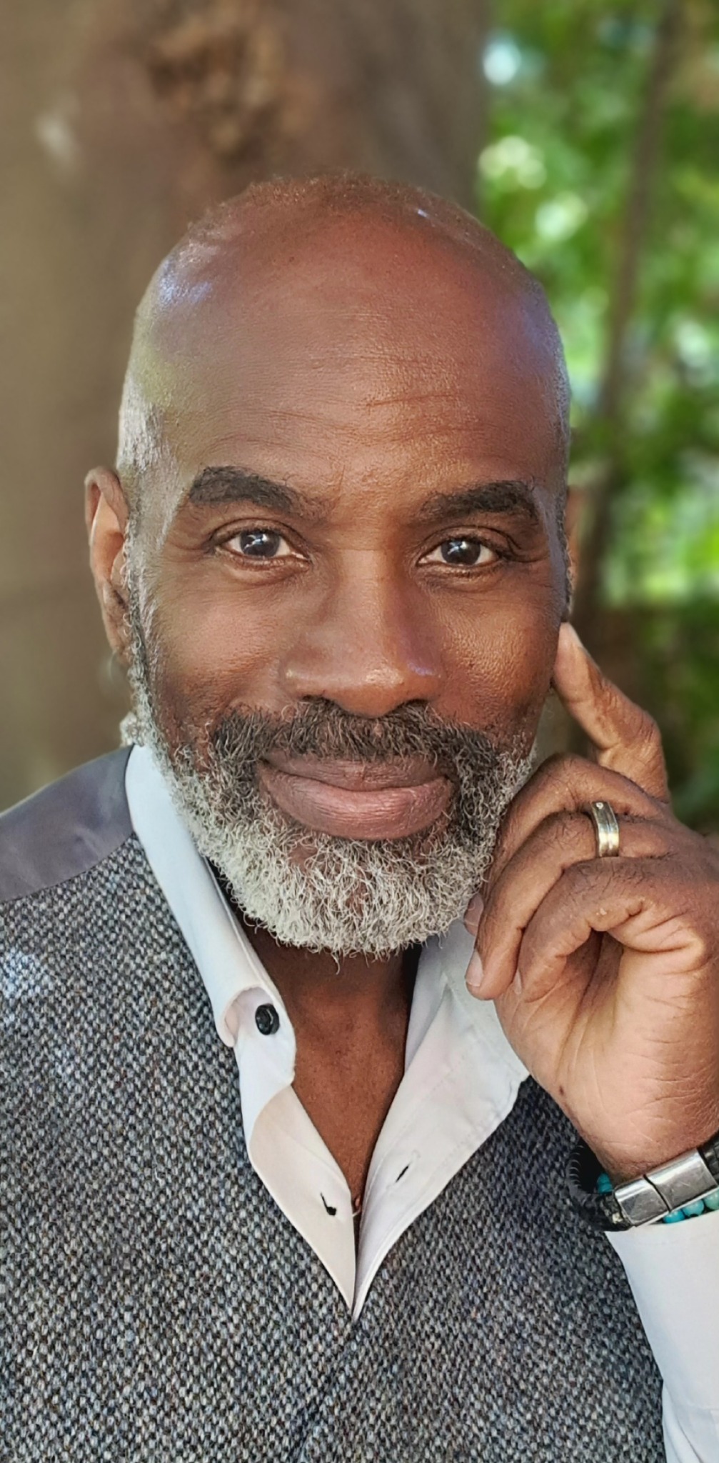 Heverton Reid in a tailored waistcoat